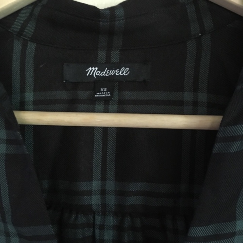Madewell Women's Plaid Shirt | Faux Wrap | Cozy Casual | Relaxed Fit | Size XS - Picture 6 of 7